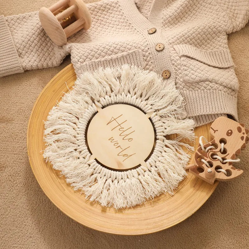 Monthly Milestone Wooden Tassel Set