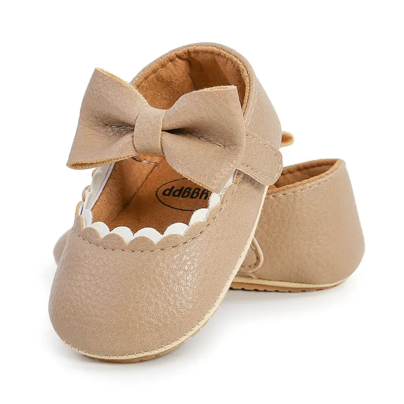 Newborn Girl Soft Princess Shoes حذاء طفلة جلدية ناعمة