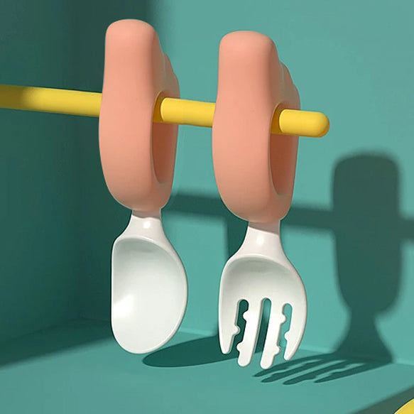 Eco-Friendly Baby Silicone Spoons and Forks Set