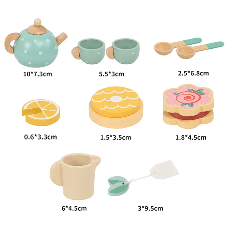 15-piece Wooden Tea Party Set Toy crafted from natural wood kids toys UAE Dubai Dubai parents best Dubai baby shop Abu Dhabi online shop مجموعة ألعاب حفل الشاي الخشبية المكونة من 15 قطعة مصنوعة من الخشب الطبيعي ألعاب أطفال الإمارات العربية المتحدة دبي الآباء أفضل متجر للأطفال في دبي متجر أبو ظبي عبر الإنترنت