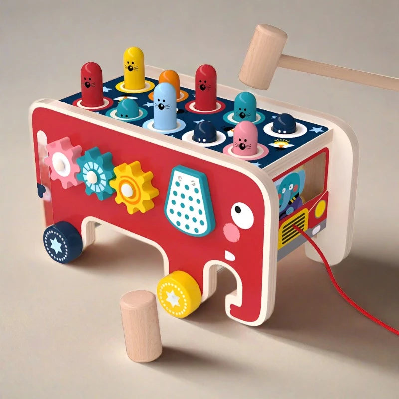 Montessori Educational Wooden Toy 3-in-1 Wooden Montessori