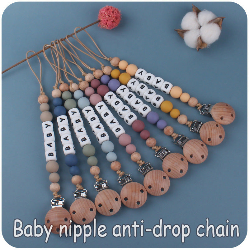 Food Grade Silicone Beech Clip Baby Pacifier Chain