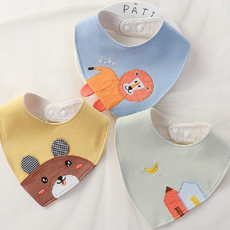 stylish baby cotton waterproof bibs - gift for babies