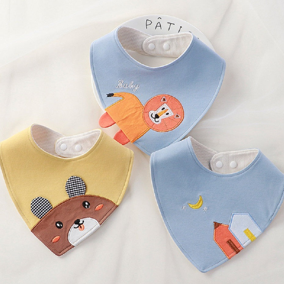 stylish baby cotton waterproof bibs - gift for babies