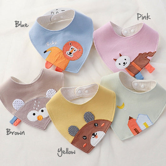 stylish baby cotton waterproof bibs - gift for babies مريلة الطفل المصنوعة من القطن ومقاومة للماء