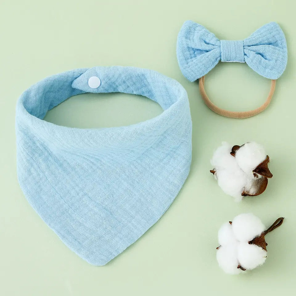 100% Organic Baby Scarf and Bow