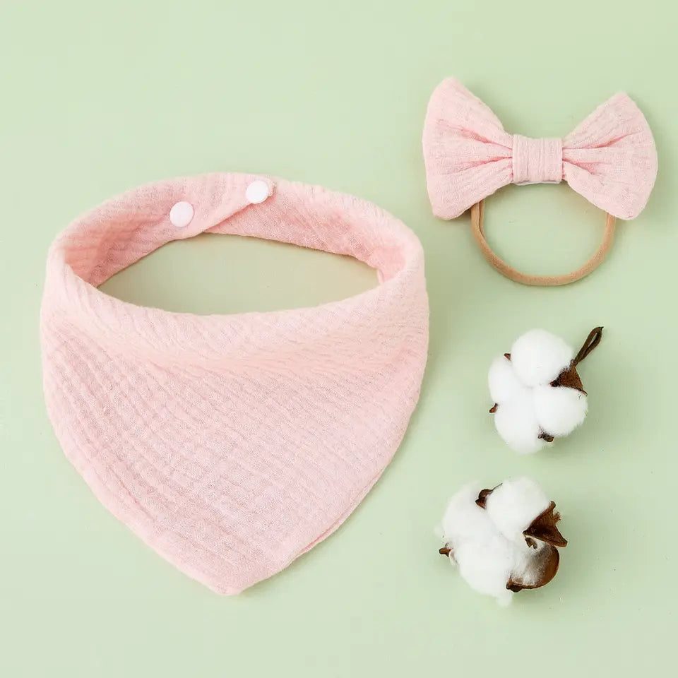 100% Organic Baby Scarf and Bow