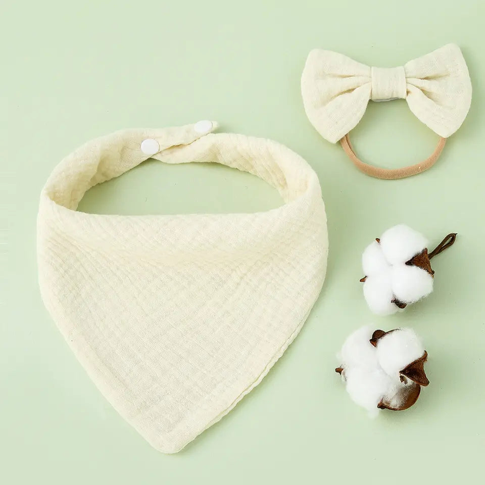 100% Organic Baby Scarf and Bow