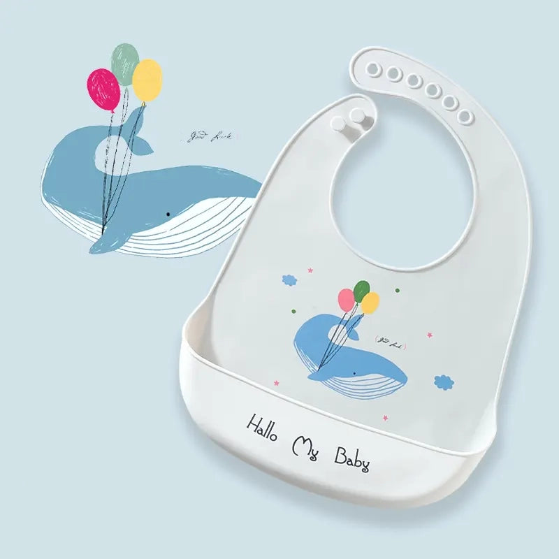 BPA Free Silicone Printed Bibs