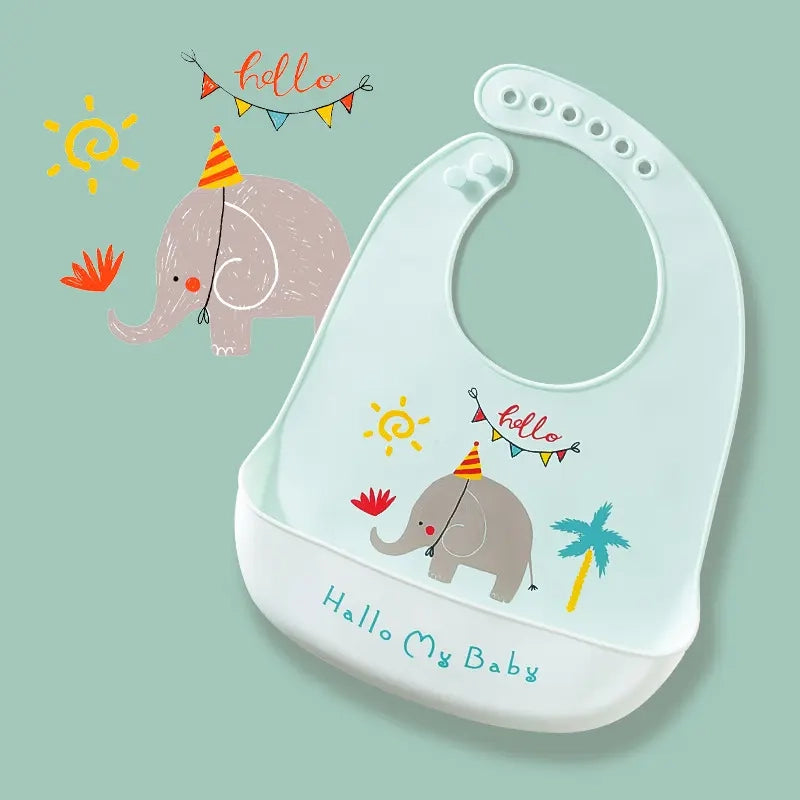 BPA Free Silicone Printed Bibs