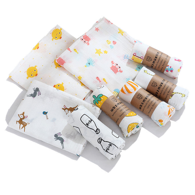 100% Cotton Baby Swaddle Blanket بطانية قماط للأطفال مصنوعة من القطن بنسبة 100% - مجموعة هدايا في الإمارات العربية المتحدة