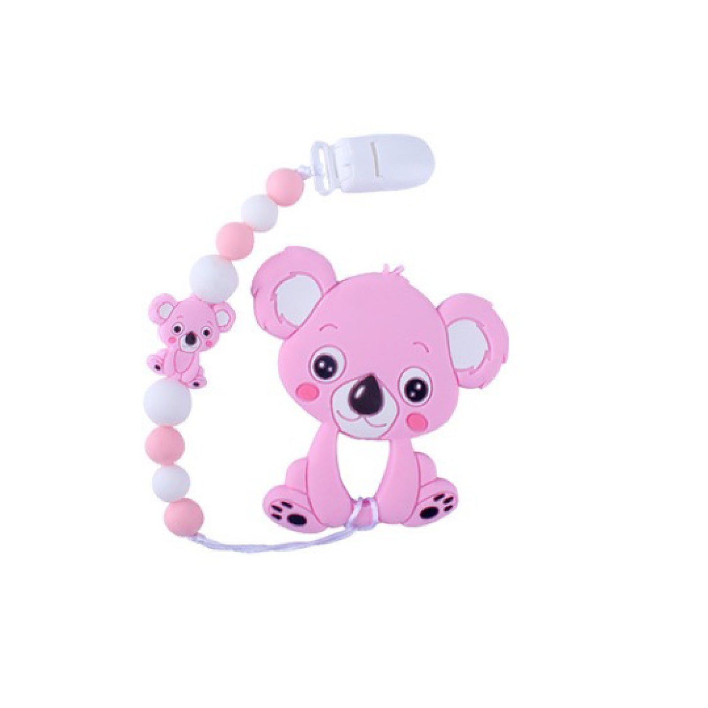 Bear Teether with Chain - سلسلة لهاية سيليكون - بيبي شوب الإمارات العربية المتحدة