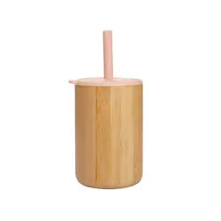 Bamboo Cups with Silicone Lid