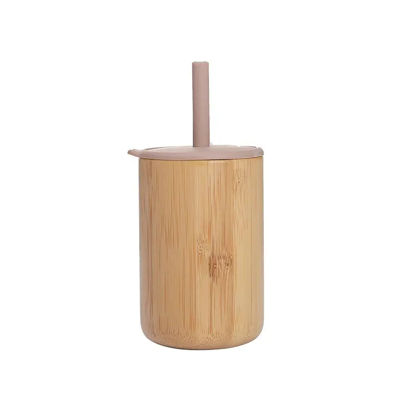 Bamboo Cups with Silicone Lid