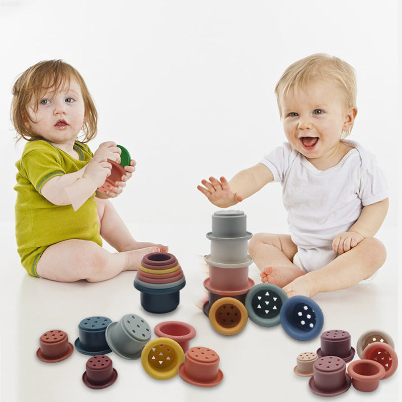 Silicone Stacking & Nesting Cups Toy Dubai Online baby shop uae babyshop baby store - best gift for Babies لعبة أكواب التراص والتعشيش المصنوعة من السيليكون في دبي أون لاين متجر الأطفال في الإمارات محل بيبي شوب بيبي شوب - أفضل هدية للأطفال