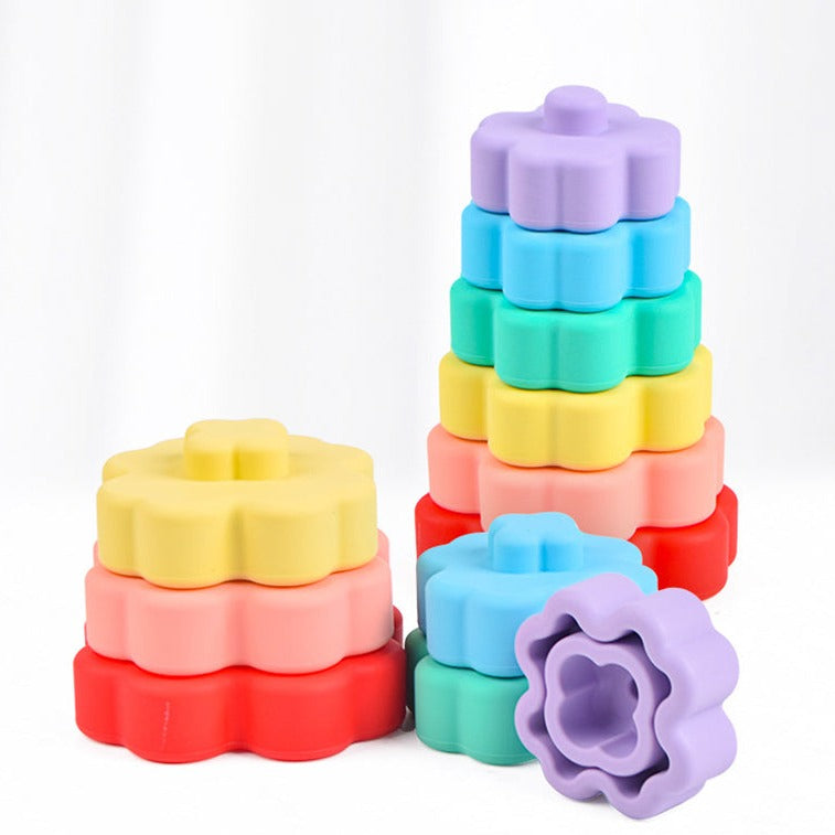 Flower Pyramid Silicone Stacking Toy