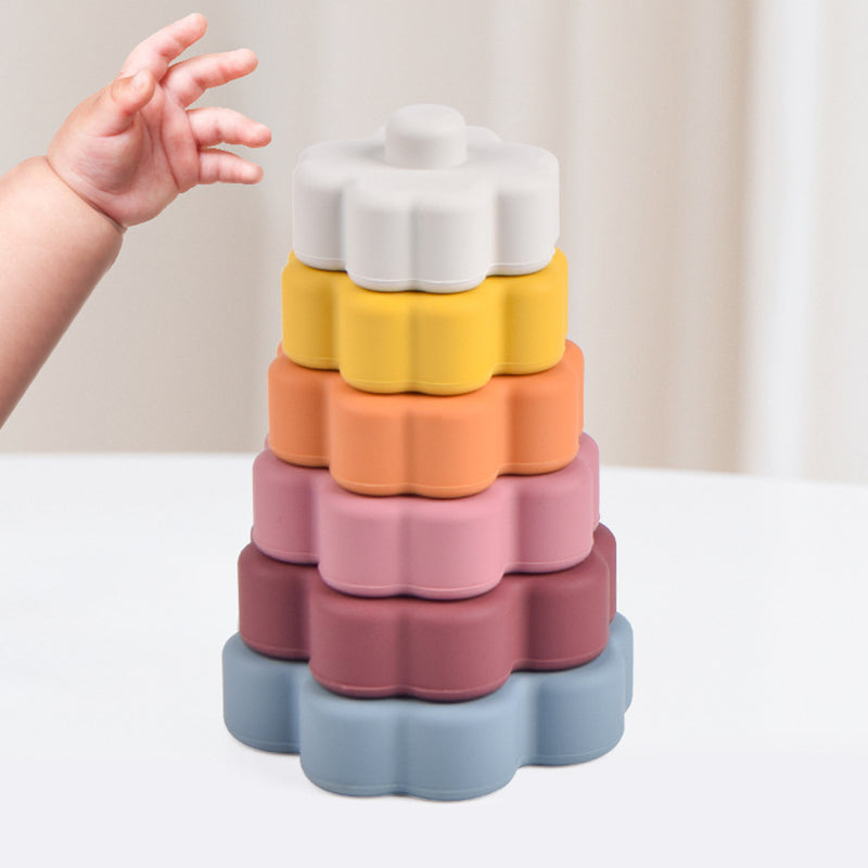 Flower Pyramid Silicone Stacking Toy