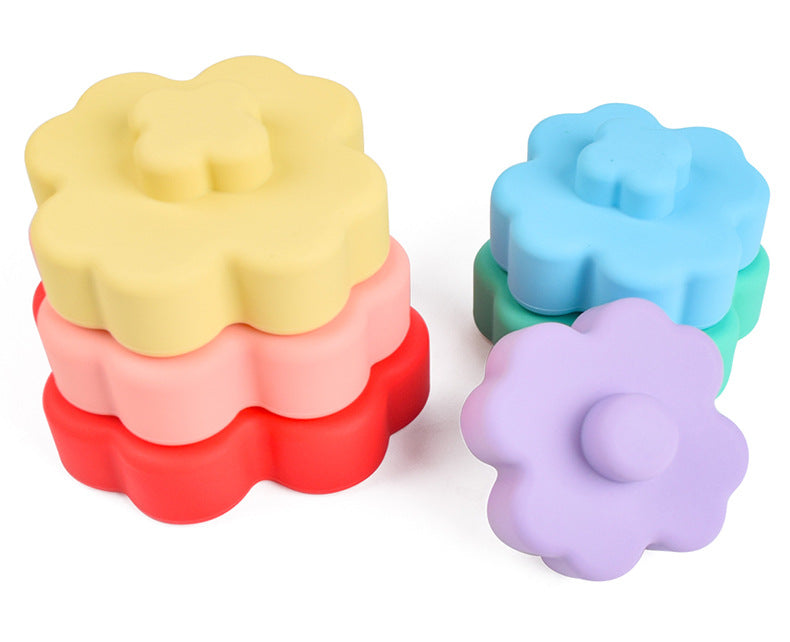 Flower Pyramid Silicone Stacking Toy