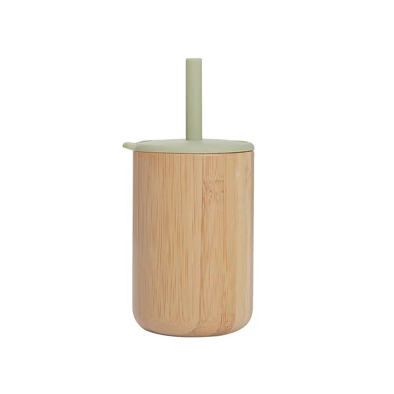 Bamboo Cups with Silicone Lid