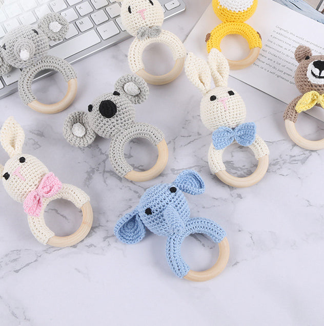 Handmade Animal Shaped Crochet Teether and Rattle toy Dubai Online baby shop uae babyshop baby store - best gift for Babies  لعبة عضاضة وخشخشة مصنوعة يدوياً على شكل حيوان من الكروشيه في دبي أونلاين بيبي شوب الإمارات العربية المتحدة محل بيبي شوب بيبي شوب - أفضل هدية للأطفال الرضع