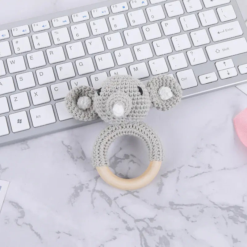 Handmade Animal Shaped Crochet Teether and Rattle toy Dubai Online baby shop uae babyshop baby store - best gift for Babies  لعبة عضاضة وخشخشة مصنوعة يدوياً على شكل حيوان من الكروشيه في دبي أونلاين بيبي شوب الإمارات العربية المتحدة محل بيبي شوب بيبي شوب - أفضل هدية للأطفال الرضع