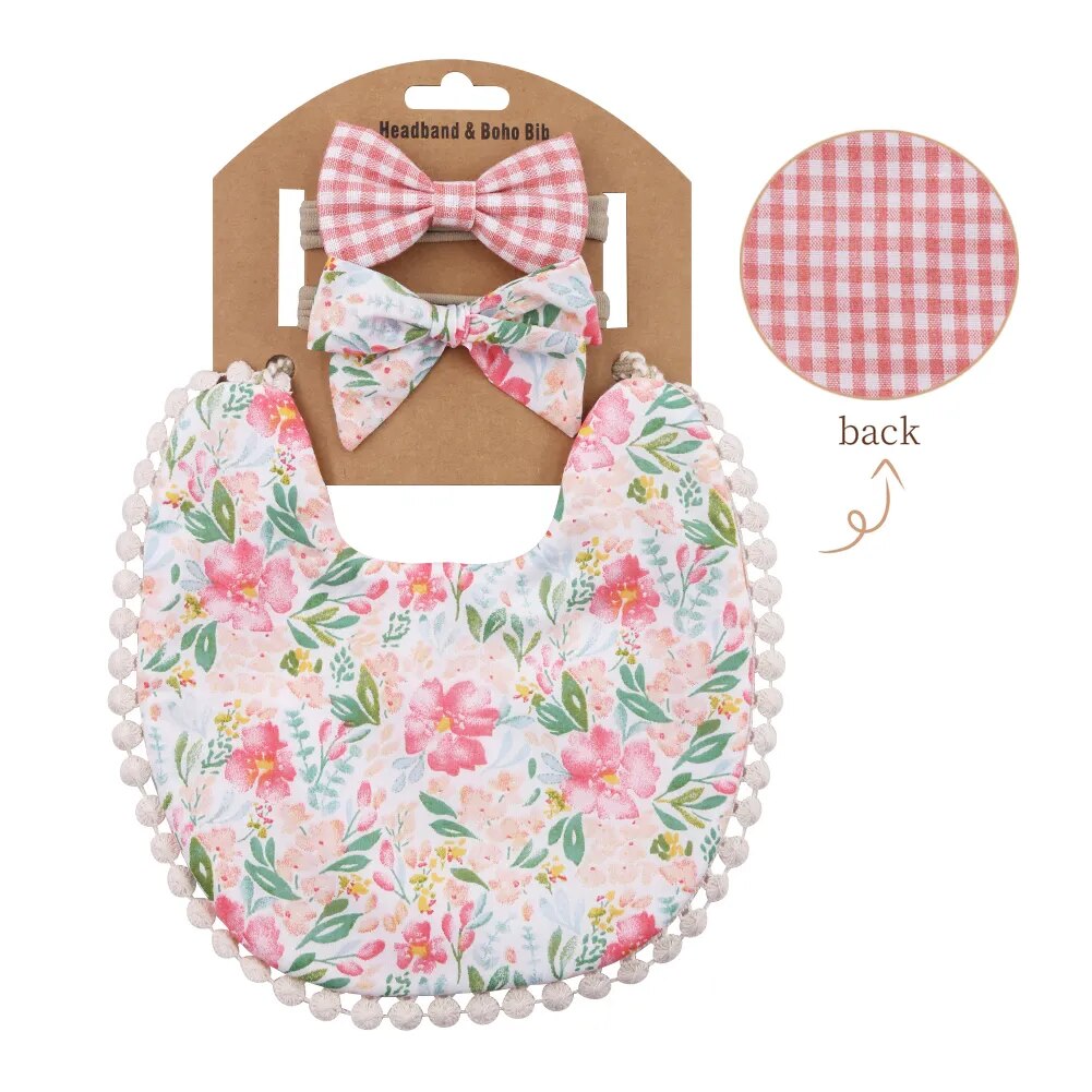 Matching Bib & Bow - Perfect baby gift set 