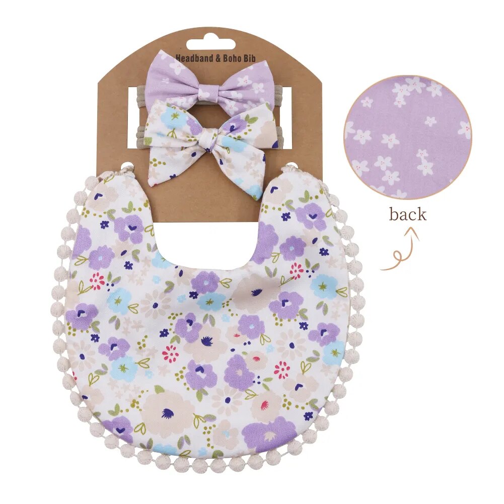 Matching Bib & Bow - Perfect baby gift set 