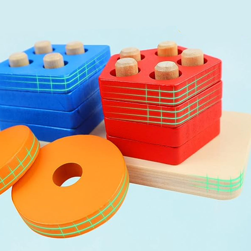 Educational Pick Montessori Wooden Sorting & Stacking Educational Toy – Pick A Joy