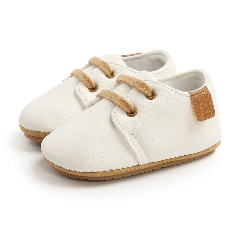 baby kids soft leather shoes أحذية جلدية حقيقية للأولاد الصغار