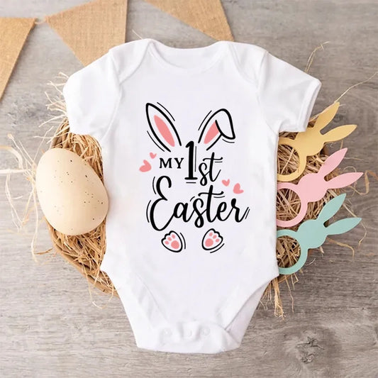 My 1st Easter Cotton Onesie Bodysuit