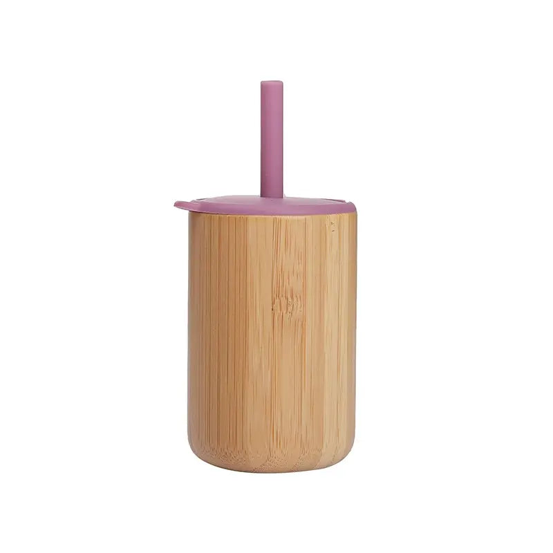 Bamboo Cups with Silicone Lid