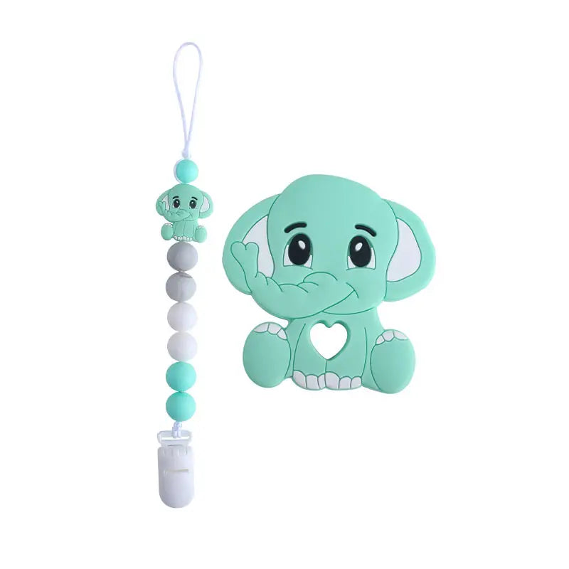 Elephant Teether with Chain - Personalized