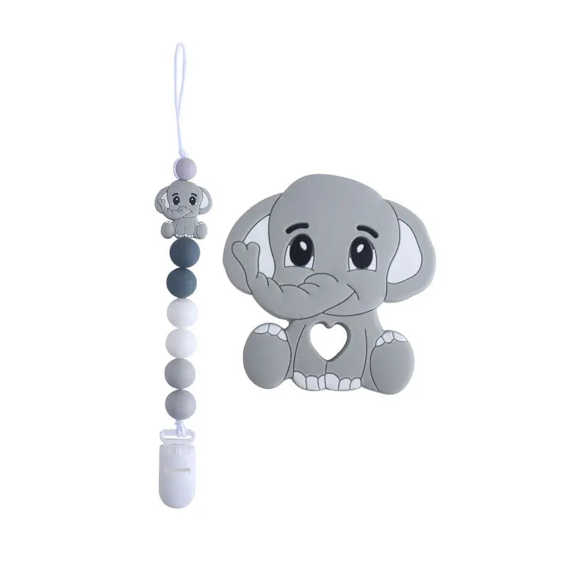 Elephant Teether with Chain - Personalized