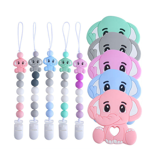 Elephant Teether with Chain - Personalized