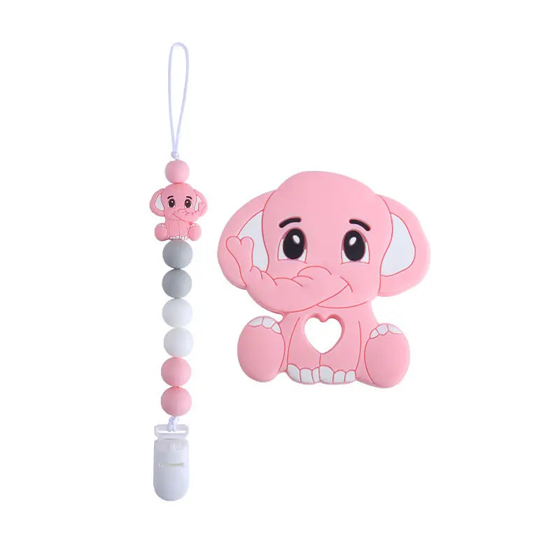 Elephant Teether with Chain - Personalized