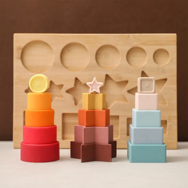 Montessori Silicone Geometric Shapes Soft Blocks: Fun and Learning for Little Ones!