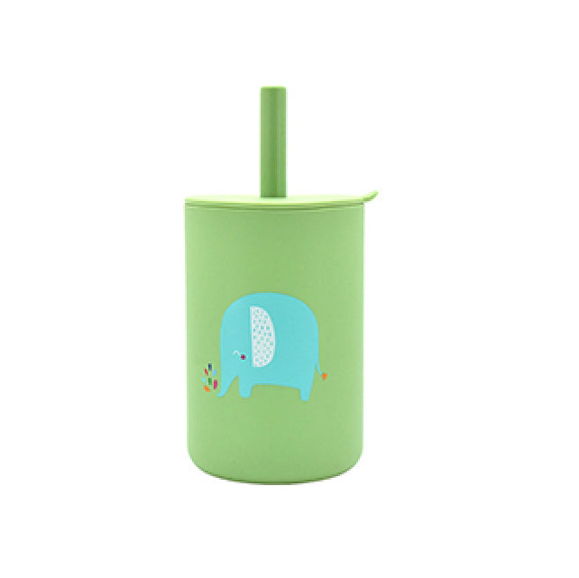 Toddlers Silicone Printed Straw Cups