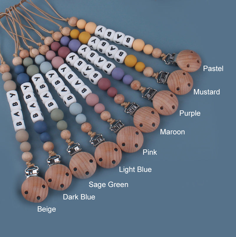 Silicone Baby Pacifier Chain - Personalized