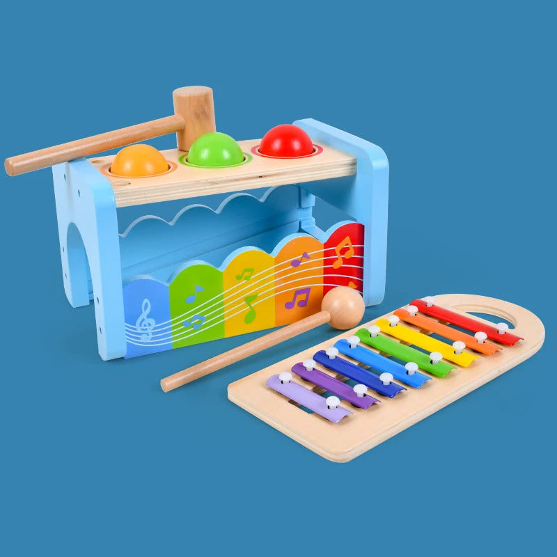 Educational Toy Montessori Musical Xylophone Pound and Tap Bench Wooden Toy Dubai UAE Abu Dhabi online shopping toys أداة تعليمية مونتيسوري موسيقية زيلوفون للطرق والضرب ومقعد خشبي للأطفال دبي الإمارات العربية المتحدة أبوظبي التسوق عبر الإنترنت الألعاب