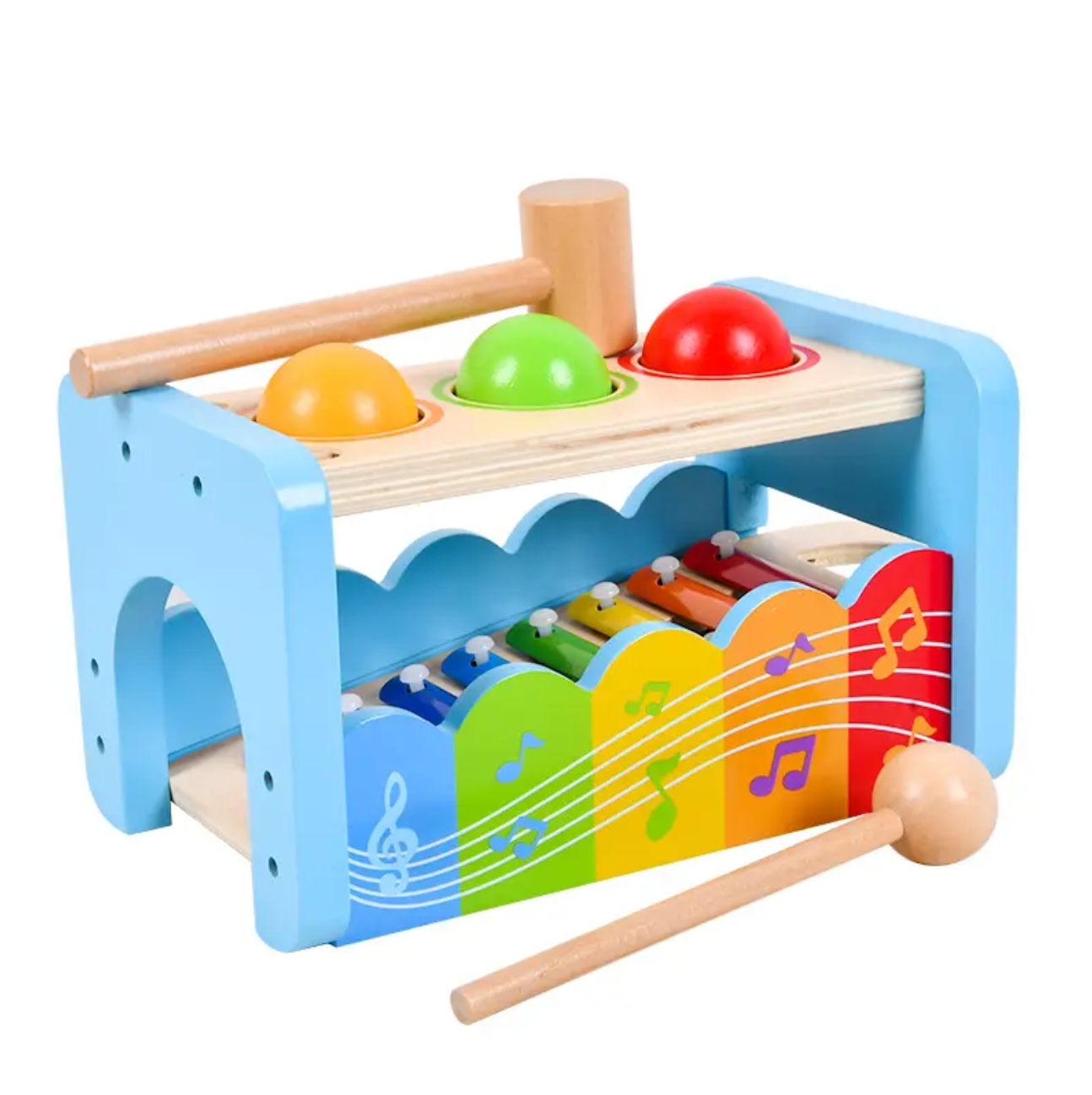 Educational Toy Montessori Musical Xylophone Pound and Tap Bench Wooden Toy Dubai UAE Abu Dhabi online shopping toys أداة تعليمية مونتيسوري موسيقية زيلوفون للطرق والضرب ومقعد خشبي للأطفال دبي الإمارات العربية المتحدة أبوظبي التسوق عبر الإنترنت الألعاب